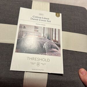 Threshold $95 King Gray Linen Duvet Cover Pillowcases